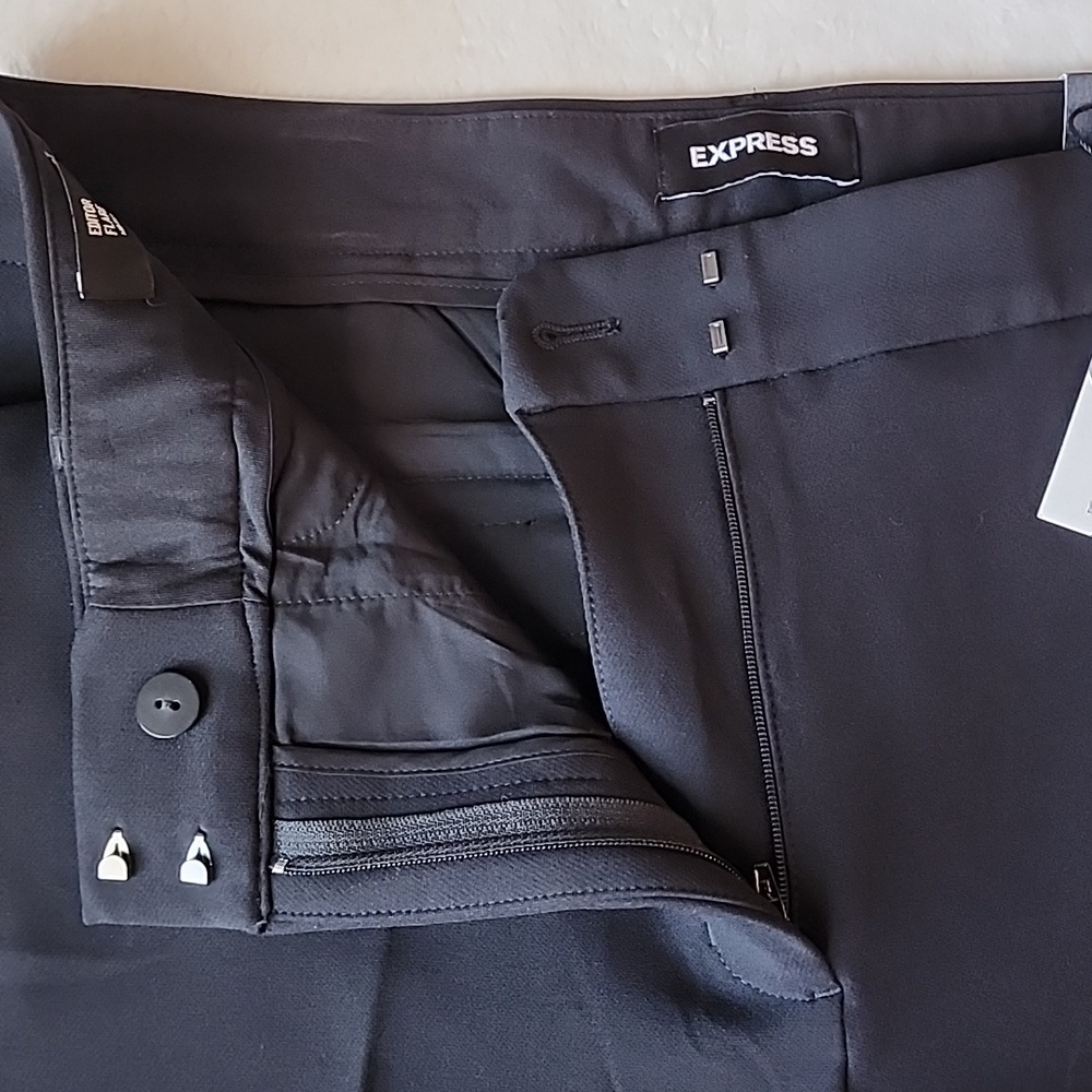 Express Flare Mid Rise Classic Black Dress Pants Brand New - Picture 6 of 11
